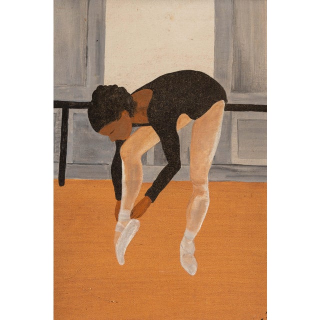 Figurative Figure Study, Dancer | Framed Vintage Pat Brown Painting, Signed For Sale - Image 3 of 7