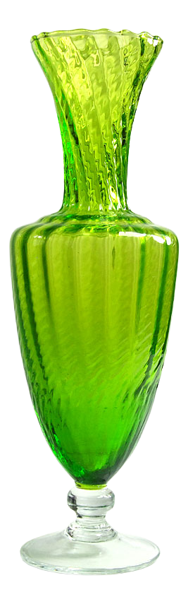 Green Empoli Glass Vase, 1970s