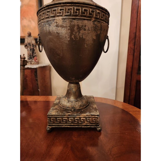 Metal 2000s Rustic Metal Lamp For Sale - Image 7 of 7