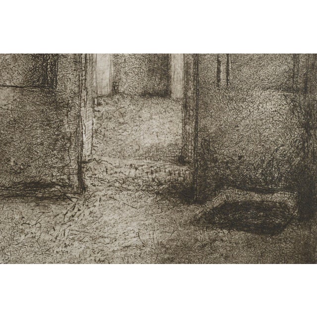 Susan Varjavand "Whisperings at a Cross Point" Drypoint Etching circa 1990 For Sale - Image 4 of 8