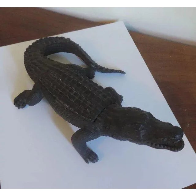 19th Century Inkwell in the Form of an Alligator For Sale - Image 10 of 11