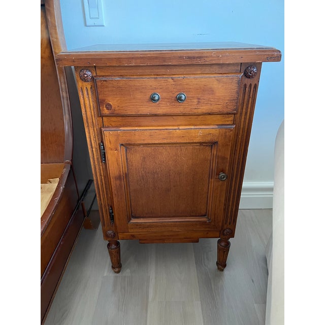 1990s Vintage Walnut Nightstand For Sale - Image 4 of 12