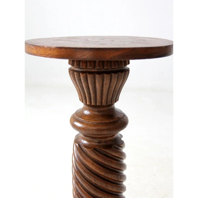 Antique Wooden Pedestal Stand For Sale - Image 12 of 12