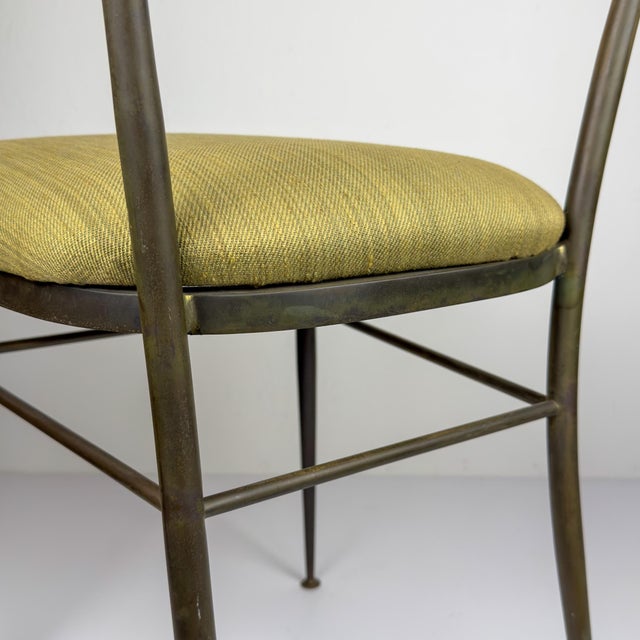 Vintage Decorative Brass Chairs, Italy, 1950s, Set of 2 For Sale - Image 13 of 18