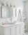 Vintage Coastal 4 Light Seashell Chrome White Bathroom Vanity Wall Fixture Light For Sale - Image 10 of 11