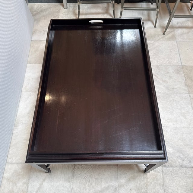 Barbara Barry for Baker Furniture Mahogany Tray-Top Coffee Table For Sale - Image 12 of 12