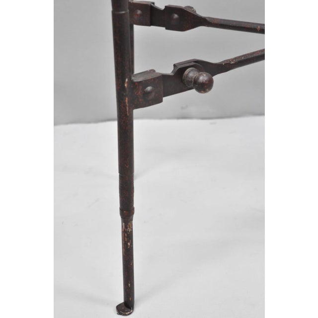 Late 20th Century Industrial Modern Giacometti Style Wrought Iron Side Table by Pottery Barn For Sale - Image 9 of 17