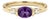 Amethyst Oval Cut Ring • Minimalist Three-Stone Ring • February Birthstone Ring Us 7 For Sale