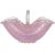 Murano Vintage Large Pink Opalescent Gold Flecks Diamond Quilted Italian Art Glass Basket Flower Vase For Sale - Image 13 of 13