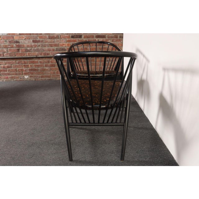 1950s Pair of Swedish Modern Ebonized Beechwood Sunfeather Arm Chairs by Sonna Rosen For Sale - Image 5 of 18