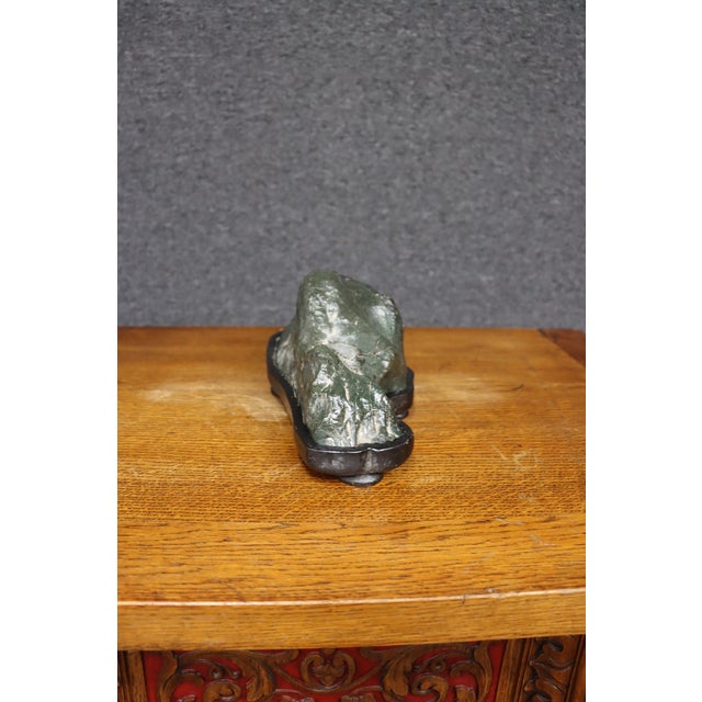 Mid-Century Japanese Suiseki Stone on Display Stand For Sale - Image 4 of 12