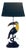 Toucan Lamp in Bronze and Porcelain with Oval Lampshade by Gand & C For Sale