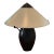 1990s Mission Style Arts and Crafts Hammered Bronze Metal Amber Light Table Lamp For Sale