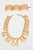 Vintage Gold Plated Sculptural Abstract Collar Necklace and Cuff Bracelet Set, Pair Of For Sale - Image 4 of 10