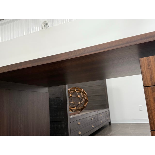 Custom Designed Zebra Wood Office Desk For Sale - Image 12 of 12