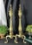 This is for a pair Vintage Federal styled solid brass andirons with cast iron leg. This pair measures: 22 inches tall and...