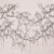 Branch Drip Print on Natural Linen Fabric For Sale