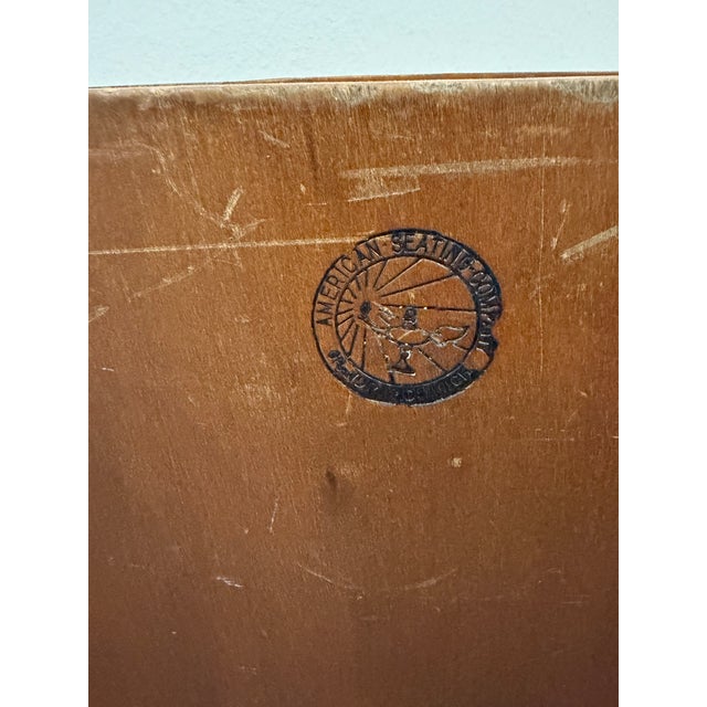 Pair 1940s American Seating Company Wood Folding Chairs Excellent Condition For Sale - Image 9 of 11