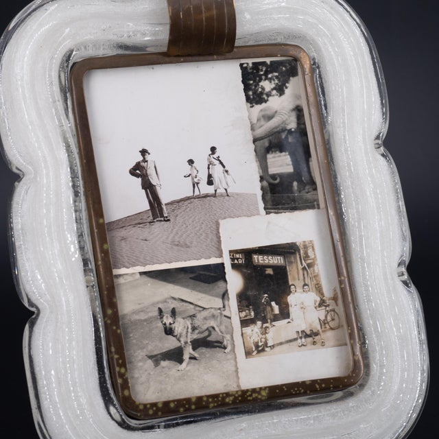 Murano Glass Photo Frame by Archimede Seguso for Seguso Vetri D'arte, 1940s For Sale - Image 17 of 18