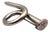 1990s Chanel Rare Silver CC Nail Brooch For Sale