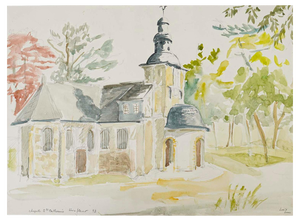 Evelyne Luez, Composition, 20th Century, Watercolour on Paper