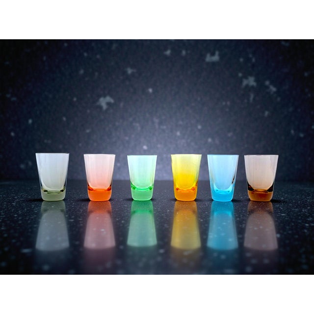 Mid-Century Modern Murano Glass Glasses with Liqueur Glasses and Shot Glasses by V. Nason for Manifattura Di Murano, 1990s, Set of 12 For Sale - Image 3 of 14