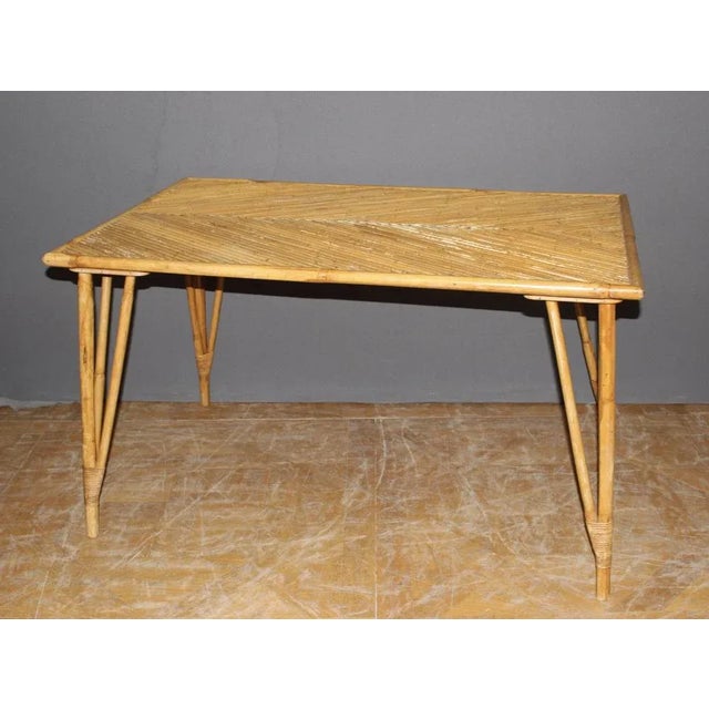 Rattan Table, 1950s For Sale - Image 6 of 9