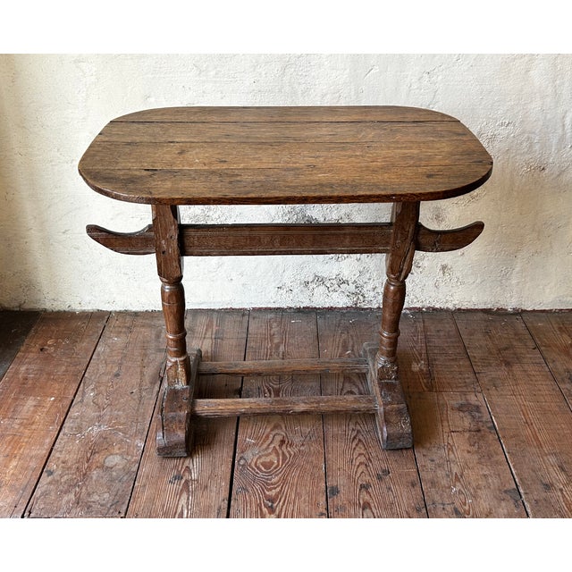 Antique Flemish Baroque Oak Tavern Table, 1680 For Sale - Image 6 of 13