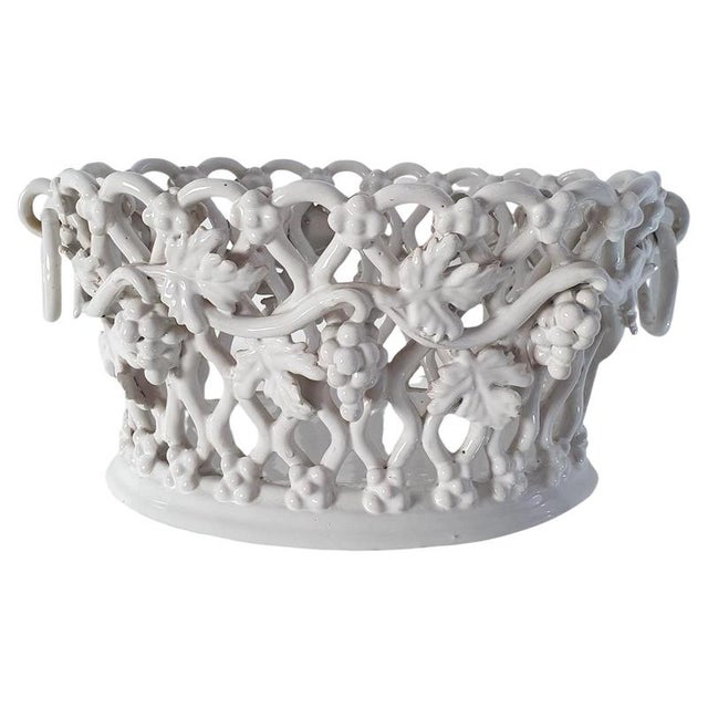 Mid-Century Modern Italian Handmade Ceramic Fruit Bowl, 1950s For Sale - Image 11 of 11