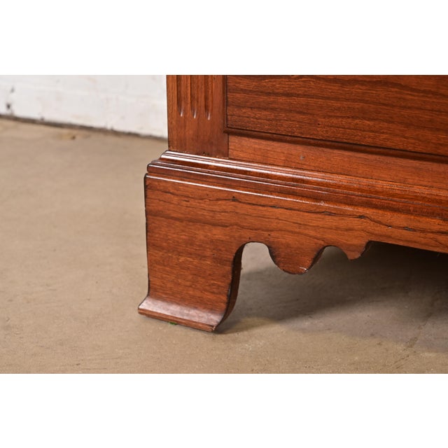 Ethan Allen Georgian Solid Cherry Wood Dresser or Chest of Drawers For Sale - Image 12 of 17