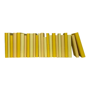 Decorative Books - Daffodil Paper Wrapped Books - Yellow Books By The Foot