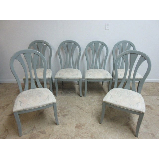 Vintage Lacquer Gunmetal Gray Century Furniture Dining Room Chairs - Set of 6 For Sale - Image 11 of 11