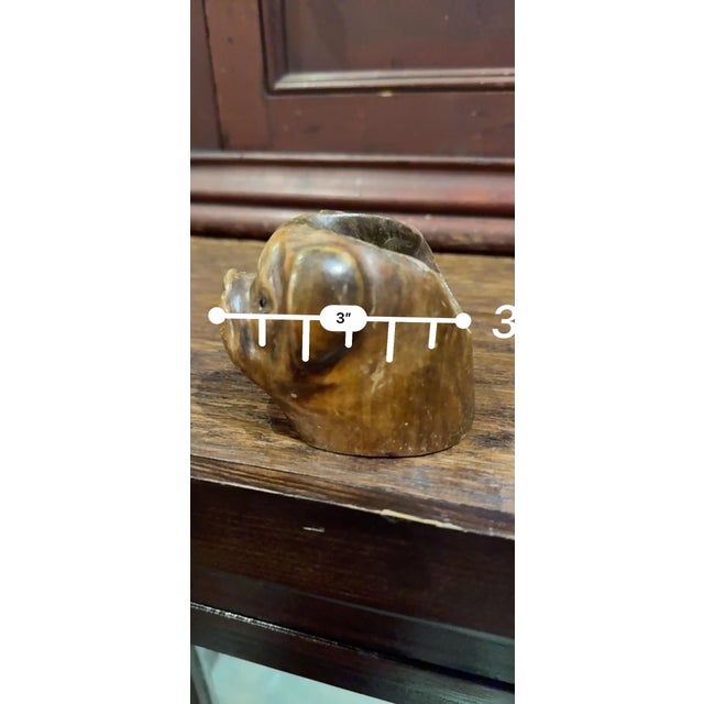 Antique Dutch Wooden Pipe Rest- Bull Dog For Sale - Image 12 of 13