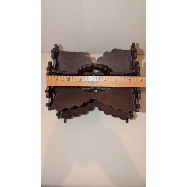 Folk Art Walnut Stereo View Holder For Sale - Image 3 of 7