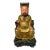 Vintage Chinese Daoist Fuxi Polychrome Gilt Wood Sculpture With Consecration Cavity For Sale