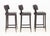 Wood Brabbu Chocolate Leather Bar Stools, 3 For Sale - Image 7 of 9