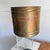 Traditional Hammered Copper Banded Brass Planter or Wastebasket For Sale - Image 12 of 12