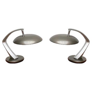 Space Age Boomerang Table Lamps by Luis Pérez de la Oliva for Fase, Set of 2 For Sale