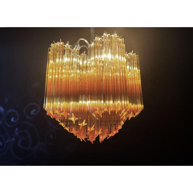Modern Quadriedri Glass Chandelier, 1990s For Sale - Image 13 of 18