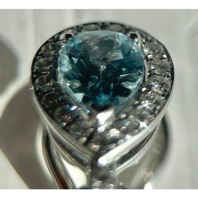 1990s Pair of Bucherer Gold Diamond Topaz Peridot Drop Earrings For Sale - Image 5 of 12