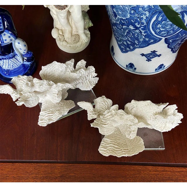 Contemporary Coastal Decorative Ocean Reef Faux Coral Objects- Set of 2 For Sale - Image 4 of 5