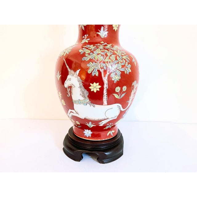 Unicorn in the Garden Lamp & Shade, C1950 For Sale - Image 4 of 12