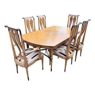 Vintage 1960s Dining Table & 6 Chairs by William Clingman for J. L. Metz Furniture Co For Sale