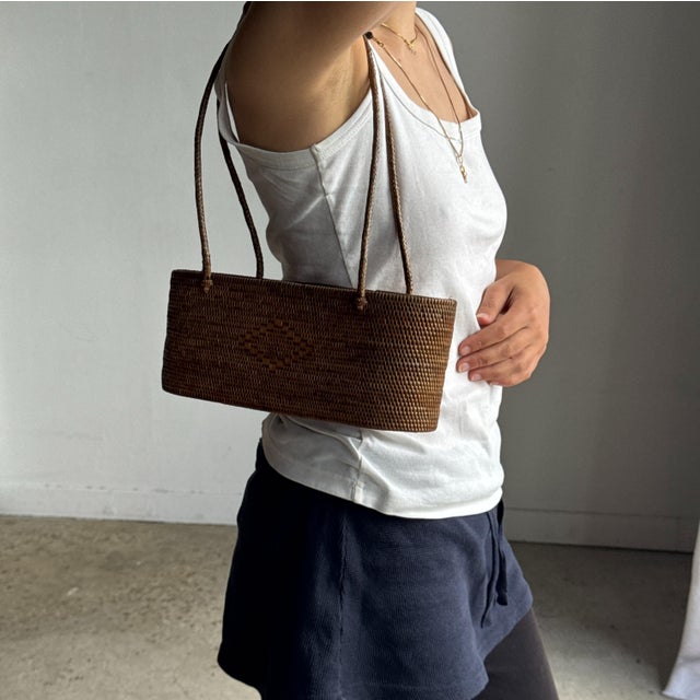 Small Oval Basket with Long Handles For Sale - Image 13 of 18