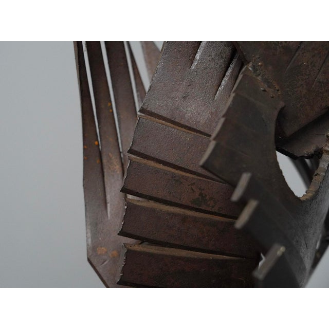 Metal CH, Abstract Constructivist Iron Sculpture, 1960s, Iron For Sale - Image 7 of 9