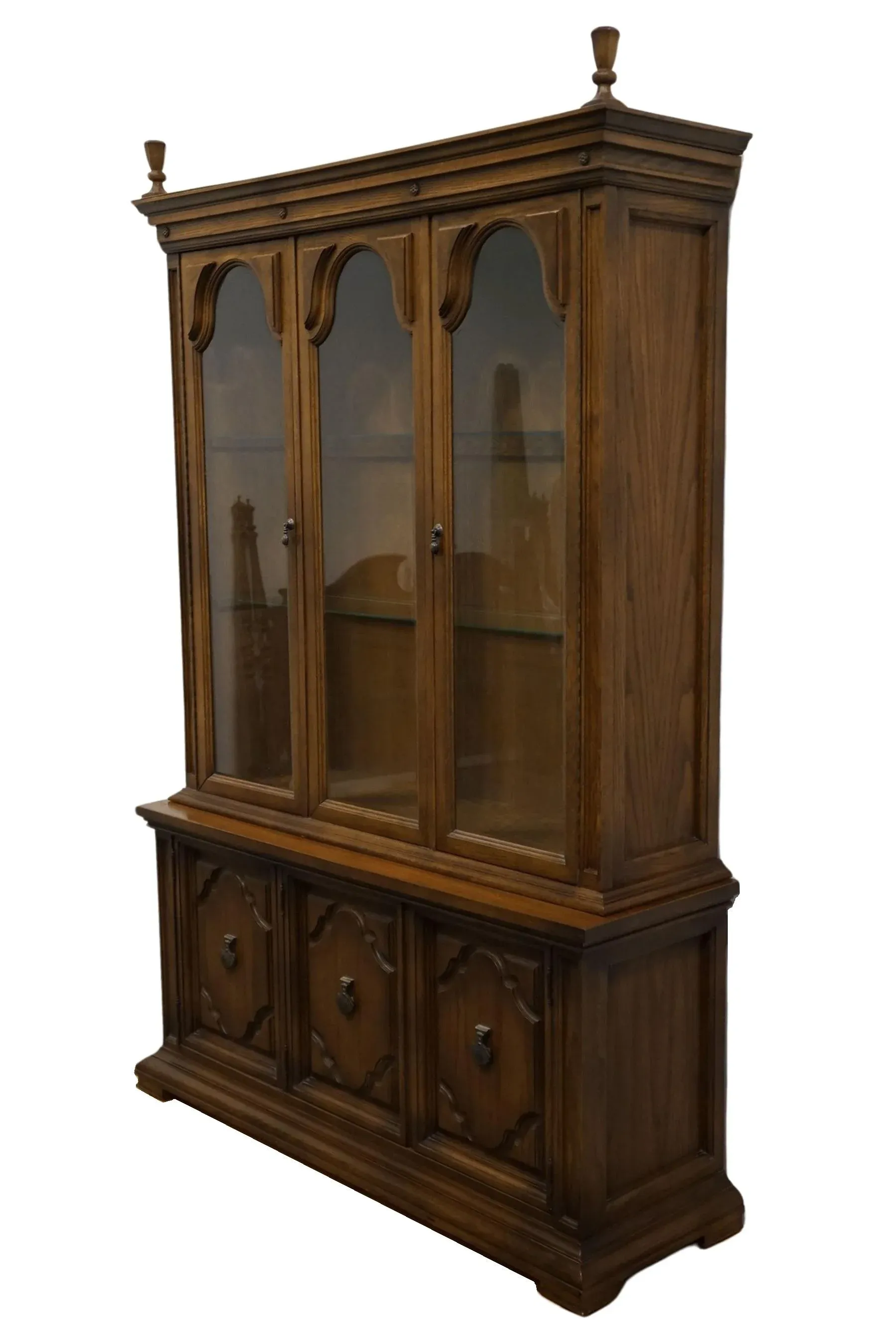American of Martinsville Solid Walnut Italian Neoclassical Tuscan