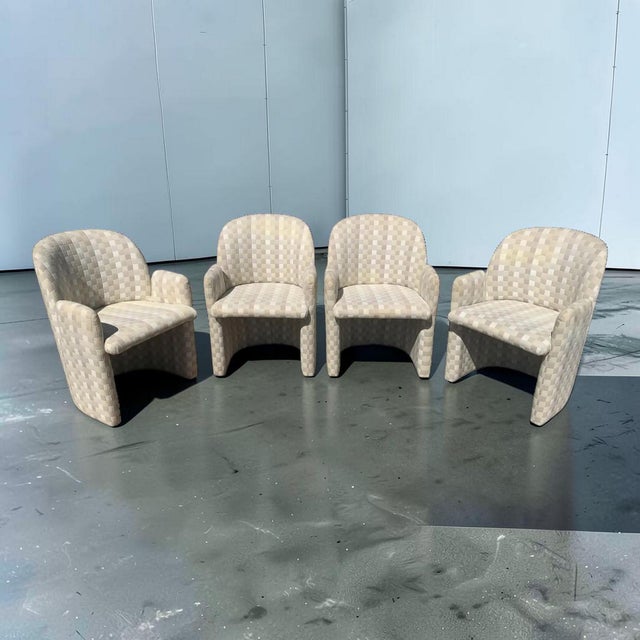 1970s Directional Sculptural Club Chairs - Set of 4 For Sale - Image 5 of 8