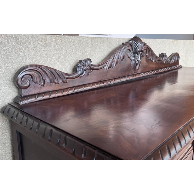 Late 19th Century Renaissance Spanish Buffet with Two Doors, Three Drawers For Sale - Image 4 of 18
