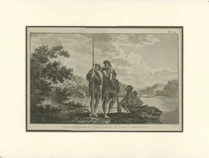 Cook, Illustration of a Maori Family, 1803, Print