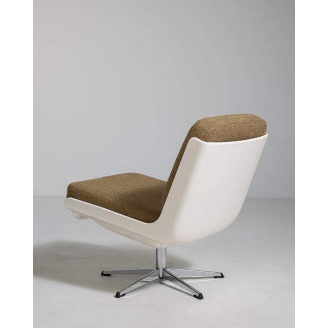 Khaki Variopur Space Age Upholstered Swivel Chair, Antique, Germany, Circa 1970 For Sale - Image 8 of 13